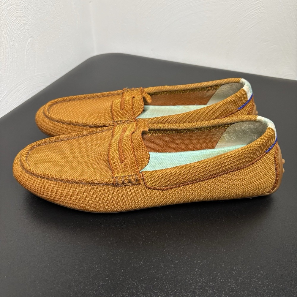 Rothy's Mustard Yellow Canvas Penny Loafers